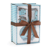 Load image into Gallery viewer, Adorable Beginnings: Baby Girl Pink/Brown Dots & Baby Boy Blue/Brown Dots Gift Sets - Cherish Early Milestones!