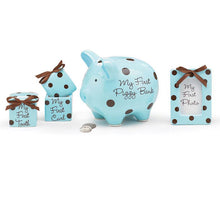 Load image into Gallery viewer, Adorable Beginnings: Baby Girl Pink/Brown Dots & Baby Boy Blue/Brown Dots Gift Sets - Cherish Early Milestones!