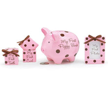 Load image into Gallery viewer, Adorable Beginnings: Baby Girl Pink/Brown Dots & Baby Boy Blue/Brown Dots Gift Sets - Cherish Early Milestones!