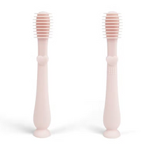 Load image into Gallery viewer, Baby Finger Toothbrush & Tongue Cleaner Oral Set 3m+ (Blush) or (Sand)