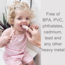 Load image into Gallery viewer, Baby Finger Toothbrush & Tongue Cleaner Oral Set 3m+ (Blush) or (Sand)