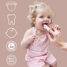 Load image into Gallery viewer, Baby Finger Toothbrush & Tongue Cleaner Oral Set 3m+ (Blush) or (Sand)