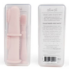 Load image into Gallery viewer, Baby Finger Toothbrush & Tongue Cleaner Oral Set 3m+ (Blush) or (Sand)