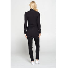 Load image into Gallery viewer, Style and Convenience with Our Side Ruched Breastfeeding Turtleneck Top