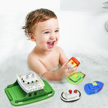 Load image into Gallery viewer, Fun-Filled Floating Ferry Boat Toy Set | 4 Mini Cars, 4 Boat Squirters, and Slide-Out Ramp
