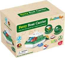 Load image into Gallery viewer, Fun-Filled Floating Ferry Boat Toy Set | 4 Mini Cars, 4 Boat Squirters, and Slide-Out Ramp
