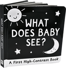Load image into Gallery viewer, What Does Baby See? A High-Contrast Board Book