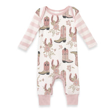 Load image into Gallery viewer, Tesa Babe - Baby Girl's Cowgirl Boots Bamboo Romper