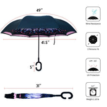 Load image into Gallery viewer, Selini New York - Feather Double Layer Inverted Umbrella
