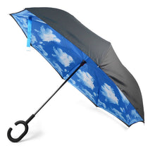 Load image into Gallery viewer, Selini New York - Blue Sky Double Layer Inverted Umbrella