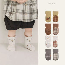 Load image into Gallery viewer, Cotton Indoor Non-slip Mid-tube Socks for Baby and Toddler by Withgreens
