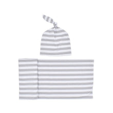 Load image into Gallery viewer, Premium Striped Unisex Swaddles with Beanie | Cozy Sleep Companions for Your Little One