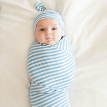 Load image into Gallery viewer, Premium Striped Unisex Swaddles with Beanie | Cozy Sleep Companions for Your Little One