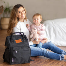 Load image into Gallery viewer, Original Diaper Backpack with Changing Pad (Trendy Black) by KeaBabies