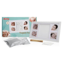 Load image into Gallery viewer, Nuby - Baby Hand and Foot Print White Wooden Frame Keepsake Set