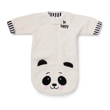 Load image into Gallery viewer, Izzy & Oliver - Panda Cozy Baby Onesie & Hat - Soft and Warm 0-12 Months "Be Happy"
