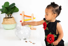 Load image into Gallery viewer, Cute Nursery Polka Dot Piggy Bank: The Perfect Shower Gift!