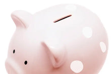 Load image into Gallery viewer, Cute Nursery Polka Dot Piggy Bank: The Perfect Shower Gift!