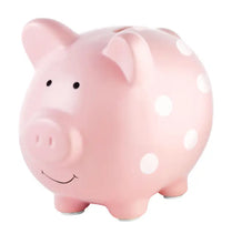 Load image into Gallery viewer, Cute Nursery Polka Dot Piggy Bank: The Perfect Shower Gift!