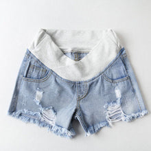 Load image into Gallery viewer, Women's Maternity Low-waisted Denim Shorts
