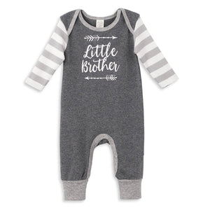 Tesa Babe - Baby Boy's "Little Brother" Cotton Romper