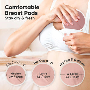 14pk Comfy Organic Nursing Pads, Reusable Breastfeeding Pads