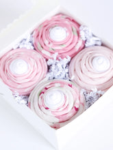 Load image into Gallery viewer, Baby Blanket &amp; Sock Cupcake Gift Set (Girl or Boy) - Perfect for Baby Showers! | The Baby Blossom Company
