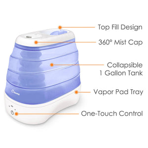 Crane Baby - Crane Collapsible Humidifier, 1 Gallon, Cool Mist