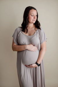 Three Little Tots Maternity Mommy Labor and Delivery/Nursing Gown - Comfortable and Functional