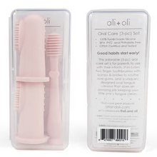 Load image into Gallery viewer, Baby Finger Toothbrush &amp; Tongue Cleaner Oral Set 3m+ (Blush) or (Sand)
