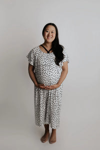 Three Little Tots Maternity Mommy Labor and Delivery/Nursing Gown - Comfortable and Functional