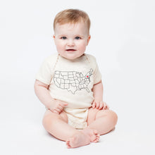 Load image into Gallery viewer, Home State Map Baby One Piece - Natural
