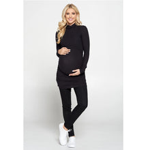 Load image into Gallery viewer, Style and Convenience with Our Side Ruched Breastfeeding Turtleneck Top
