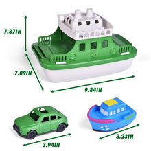 Load image into Gallery viewer, Fun-Filled Floating Ferry Boat Toy Set | 4 Mini Cars, 4 Boat Squirters, and Slide-Out Ramp
