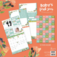 Load image into Gallery viewer, Baby&#39;s First Year Floral Open Dated Wall Calendar
