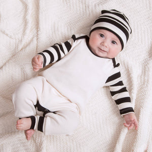 Tesa Babe - Newborn Baby Boy's Stripe Sleeves Cotton Romper