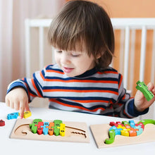 Load image into Gallery viewer, 4-Pack Wooden Puzzles for Toddlers Age 2-4 Years Old by Fun Little Toys
