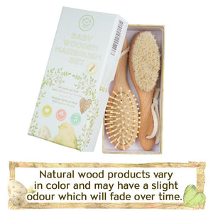 KeaBabies Luxurious All Natural Hair brush Set - Great Baby Shower Gift