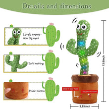 Load image into Gallery viewer, Dancing Cactus Mimicking Toy, USB Rechargeable, 120 Songs
