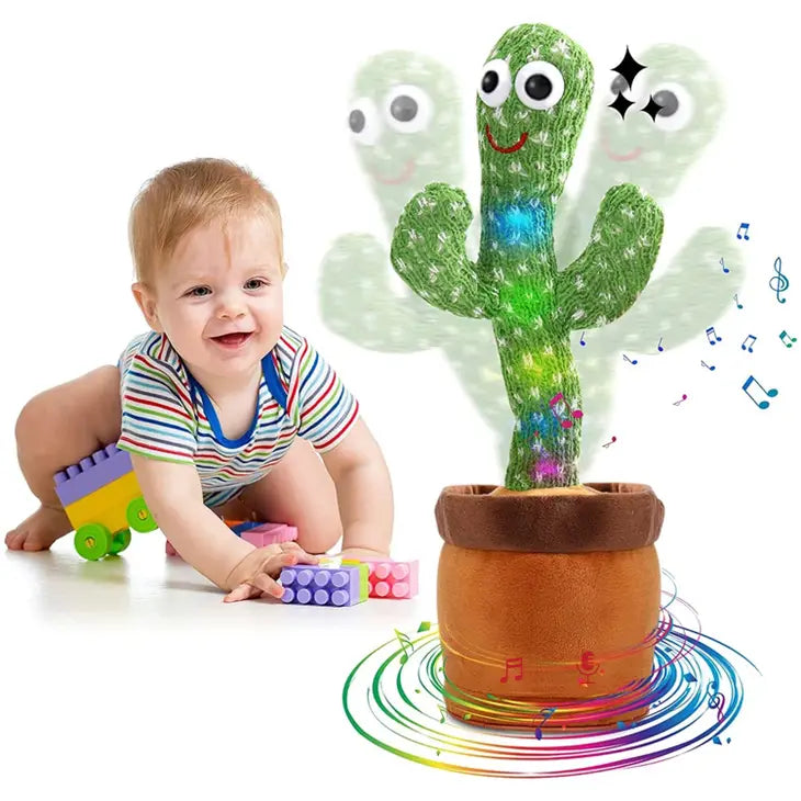 Dancing Cactus Mimicking Toy, USB Rechargeable, 120 Songs