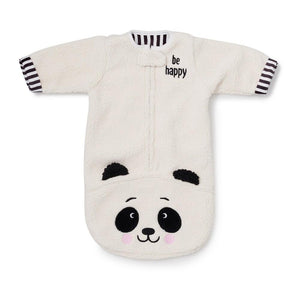 Izzy & Oliver - Panda Cozy Baby Onesie & Hat - Soft and Warm 0-12 Months "Be Happy"