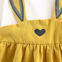 Load image into Gallery viewer, Toddler Girl&#39;s Cotton Rabbit Ears Bunny Dress - A Whimsical Wardrobe Delight
