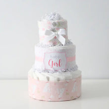 Load image into Gallery viewer, The Baby Blossom Company Diaper Cake: The Perfect Baby Shower Must-Have
