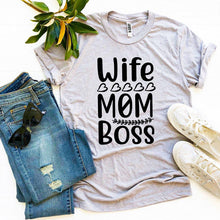 Load image into Gallery viewer, Wife Mom Boss T-shirt
