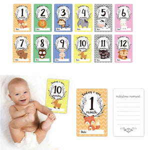 Celebrate Baby's Magical Milestones with Adorable Animal Photography Cards!