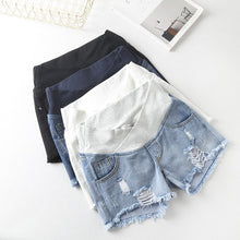 Load image into Gallery viewer, Women's Maternity Low-waisted Denim Shorts
