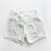Load image into Gallery viewer, Women's Maternity Low-waisted Denim Shorts
