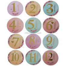 Load image into Gallery viewer, Cherish Every Moment: 12-Piece Baby Photography Monthly Milestones Photo Cards

