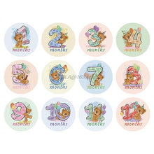 Load image into Gallery viewer, Cherish Every Moment: 12-Piece Baby Photography Monthly Milestones Photo Cards
