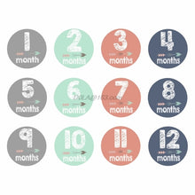 Load image into Gallery viewer, Cherish Every Moment: 12-Piece Baby Photography Monthly Milestones Photo Cards

